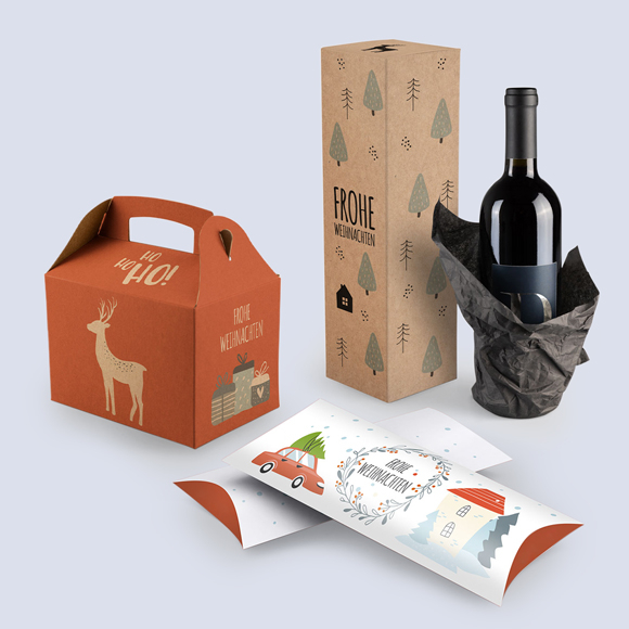 Originelle Weihnachtsverpackungen mit Design
