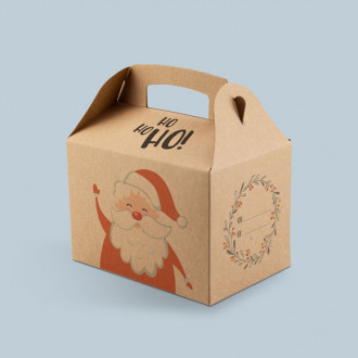 Weihnachtliche Giebelbox mit Weihnachtsmann