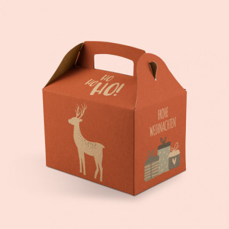 Weihnachtliche Giebelbox mit Rentier