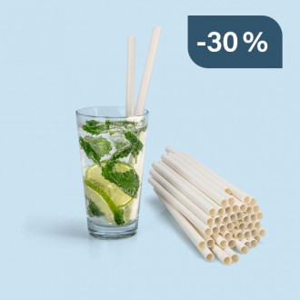 Papierstrohhalm weiß  - Durchmesser 0,9 cm