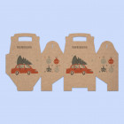 Weihnachtsmotive auf Giebelbox gedruckt