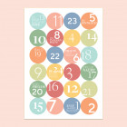 Adventskalender mit Zahlen Stickern gestalten