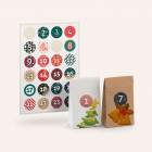 Adventskalender mit Zahlen dekorieren