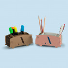 Stiftehalter aus Wellpappe individuell bedrucken