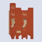 Flaschenverpackung mit Weihnachtsmotiv