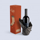 Weihnachtlich bedruckte Flaschenverpackung