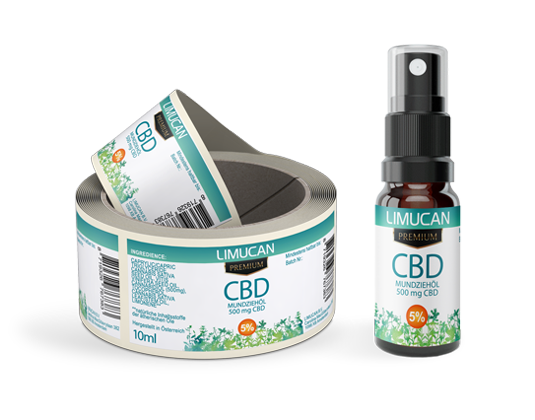 Etiketten für CBD-Produkte